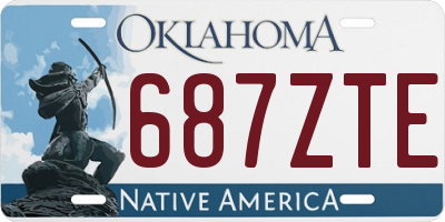 OK license plate 687ZTE