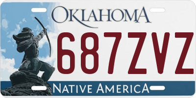 OK license plate 687ZVZ