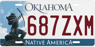 OK license plate 687ZXM