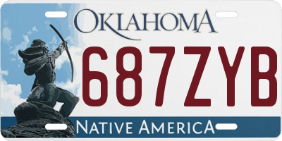 OK license plate 687ZYB