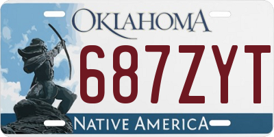 OK license plate 687ZYT