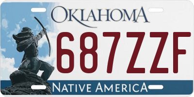 OK license plate 687ZZF