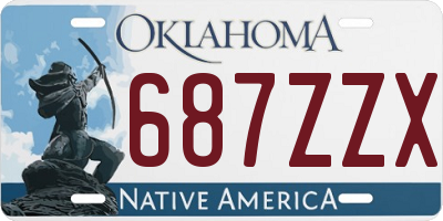 OK license plate 687ZZX