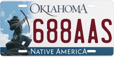 OK license plate 688AAS