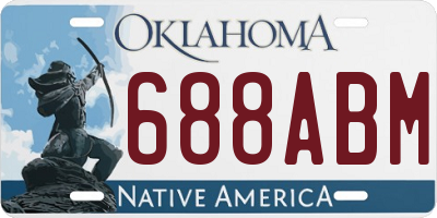 OK license plate 688ABM