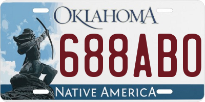 OK license plate 688ABO