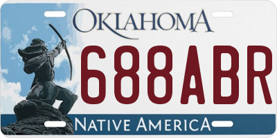 OK license plate 688ABR