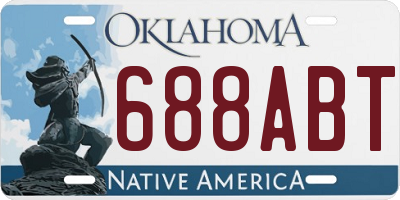 OK license plate 688ABT