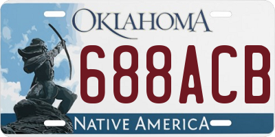 OK license plate 688ACB