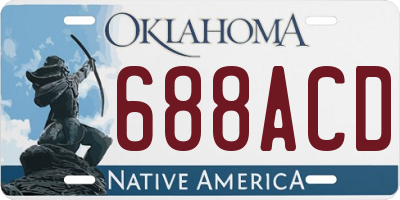 OK license plate 688ACD