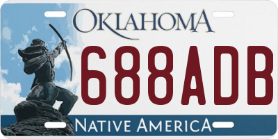 OK license plate 688ADB