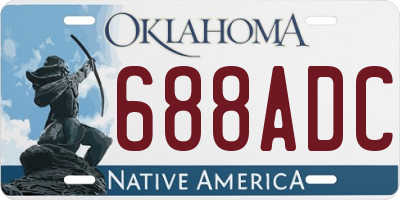OK license plate 688ADC