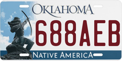 OK license plate 688AEB