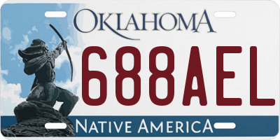 OK license plate 688AEL