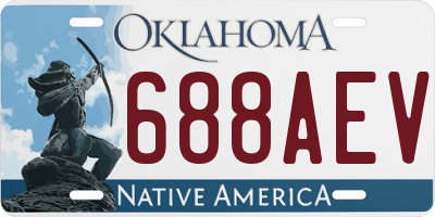 OK license plate 688AEV