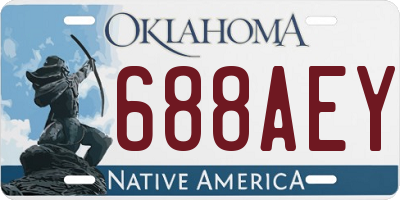 OK license plate 688AEY