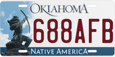 OK license plate 688AFB