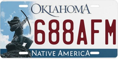 OK license plate 688AFM