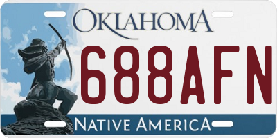 OK license plate 688AFN