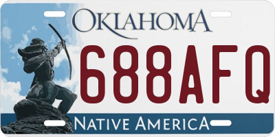 OK license plate 688AFQ