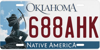 OK license plate 688AHK