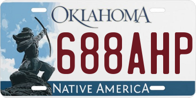 OK license plate 688AHP