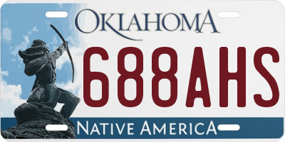 OK license plate 688AHS
