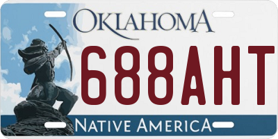 OK license plate 688AHT