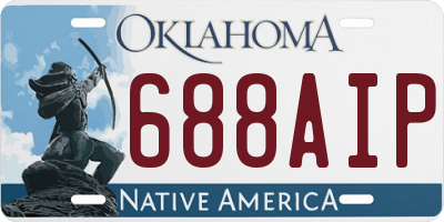 OK license plate 688AIP