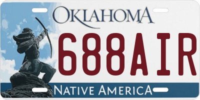 OK license plate 688AIR
