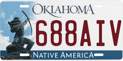 OK license plate 688AIV