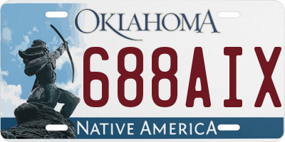 OK license plate 688AIX