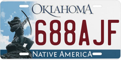 OK license plate 688AJF