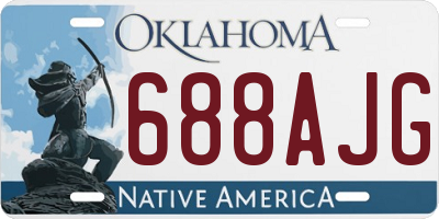 OK license plate 688AJG