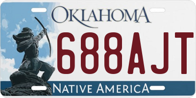 OK license plate 688AJT