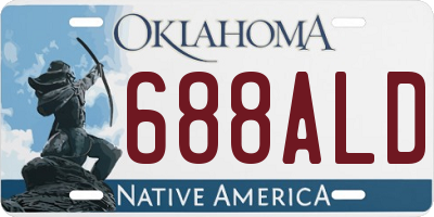 OK license plate 688ALD
