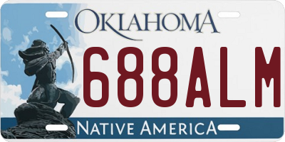 OK license plate 688ALM
