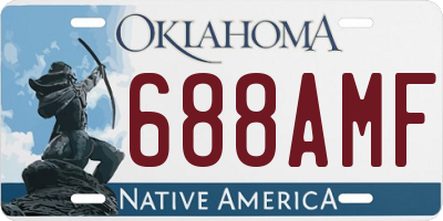 OK license plate 688AMF