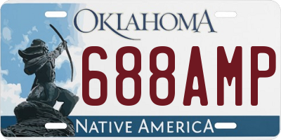 OK license plate 688AMP