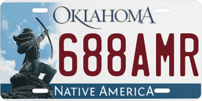 OK license plate 688AMR