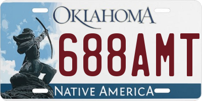 OK license plate 688AMT