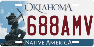 OK license plate 688AMV