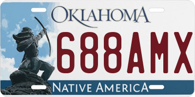 OK license plate 688AMX