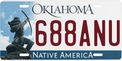 OK license plate 688ANU