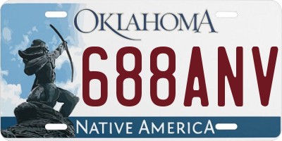 OK license plate 688ANV