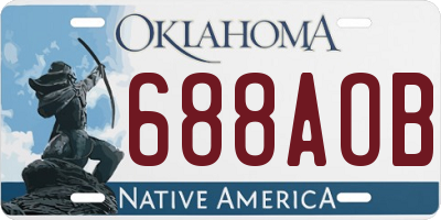 OK license plate 688AOB