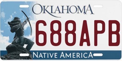 OK license plate 688APB