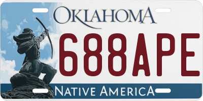 OK license plate 688APE