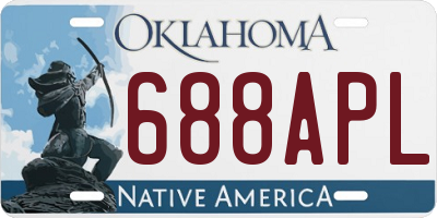 OK license plate 688APL