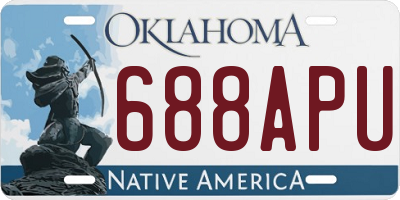 OK license plate 688APU